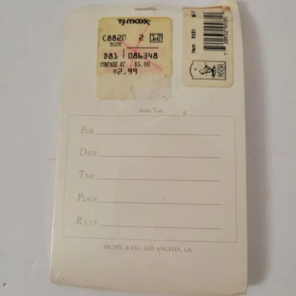 VTG/NEW Disney Winnie the Pooh 10-Piece Baby Shower Invitation Card Envelope Set